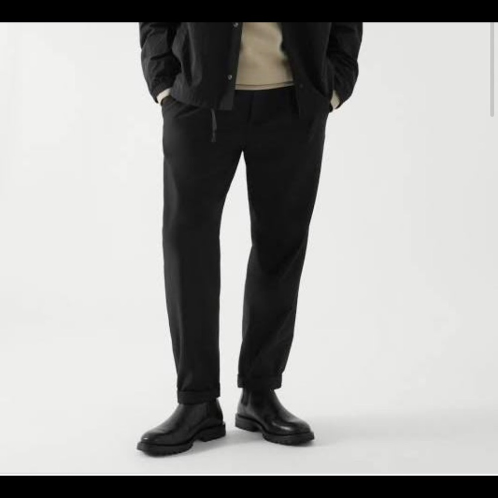 COS Relaxed-fit tapered chinos, 100% wool